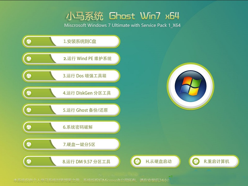 小马Win7旗舰版_GHOST Win7 64位旗舰版版(永久激活)V2021
