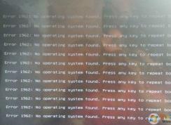 ԿError 1962: No operating system foundô