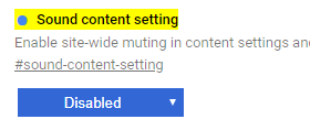 Sound content setting