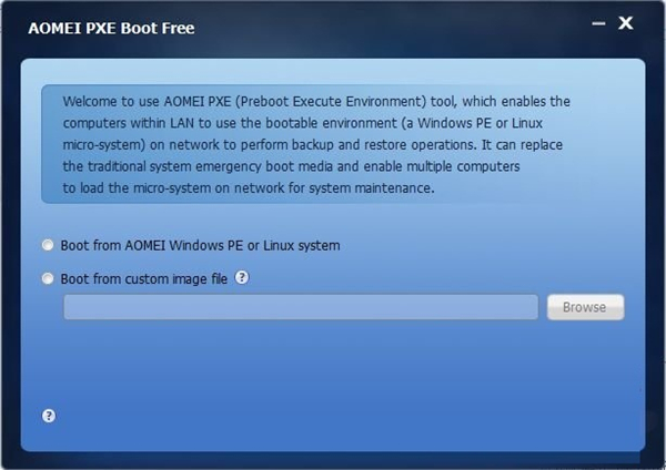 AOMEI PXE Boot Free(PXEϵͳά) v1.5ɫ