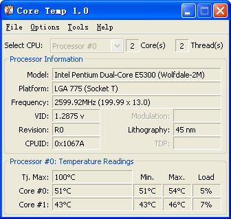 Core Temp(CPU¶ȼ) V1.17ɫ