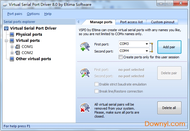 ⴮VSPD(ȫ:Virtual Serial Port Driver 8) V8.0.412ɫ
